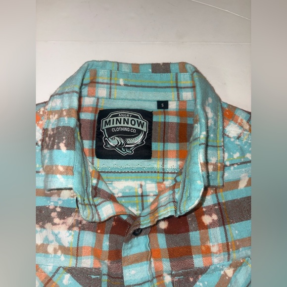 Angry Minnow Womens S Flannel Shirt Teal Life Can Be Amazing Right Kind Weird - Picture 3 of 9